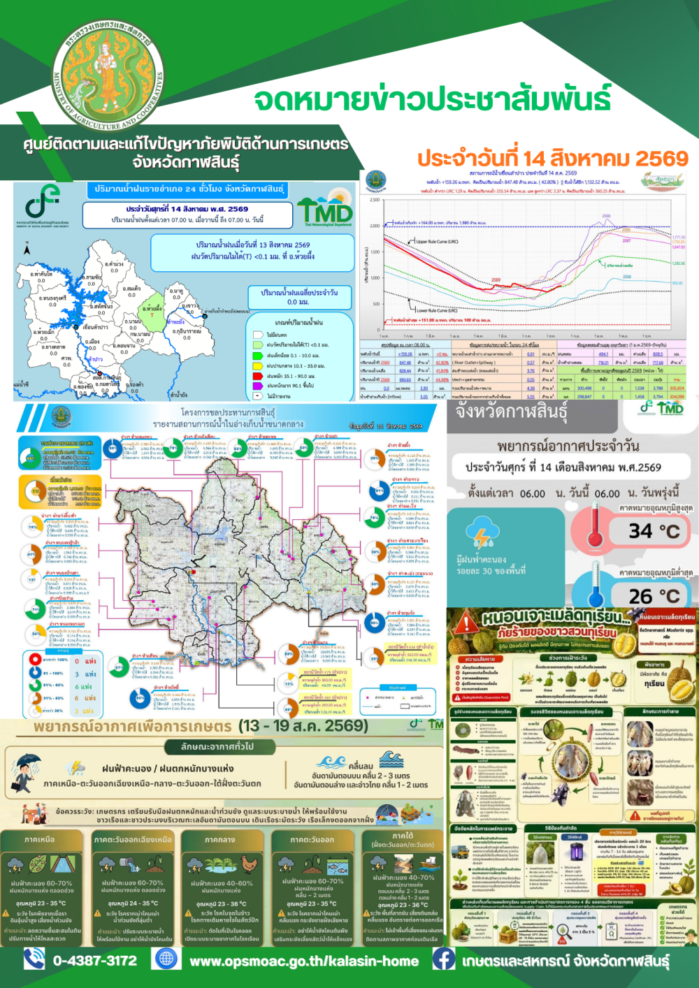 ข่าวศูนย์ติดตามและแก้ไขปัญหาภัยพิบัติด้านการเกษตร
