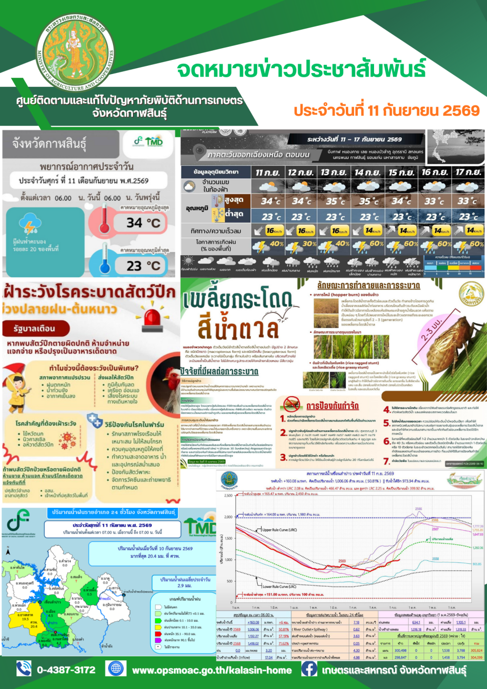 ข่าวศูนย์ติดตามและแก้ไขปัญหาภัยพิบัติด้านการเกษตร
