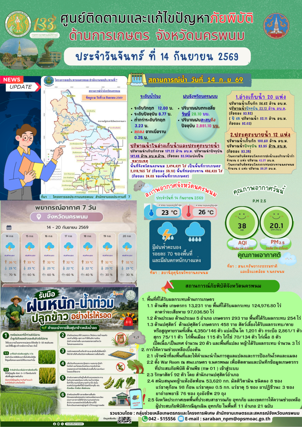 ศูนย์ติดตามและแก้ไขปัญหาภัยพิบัติด้านการเกษตร