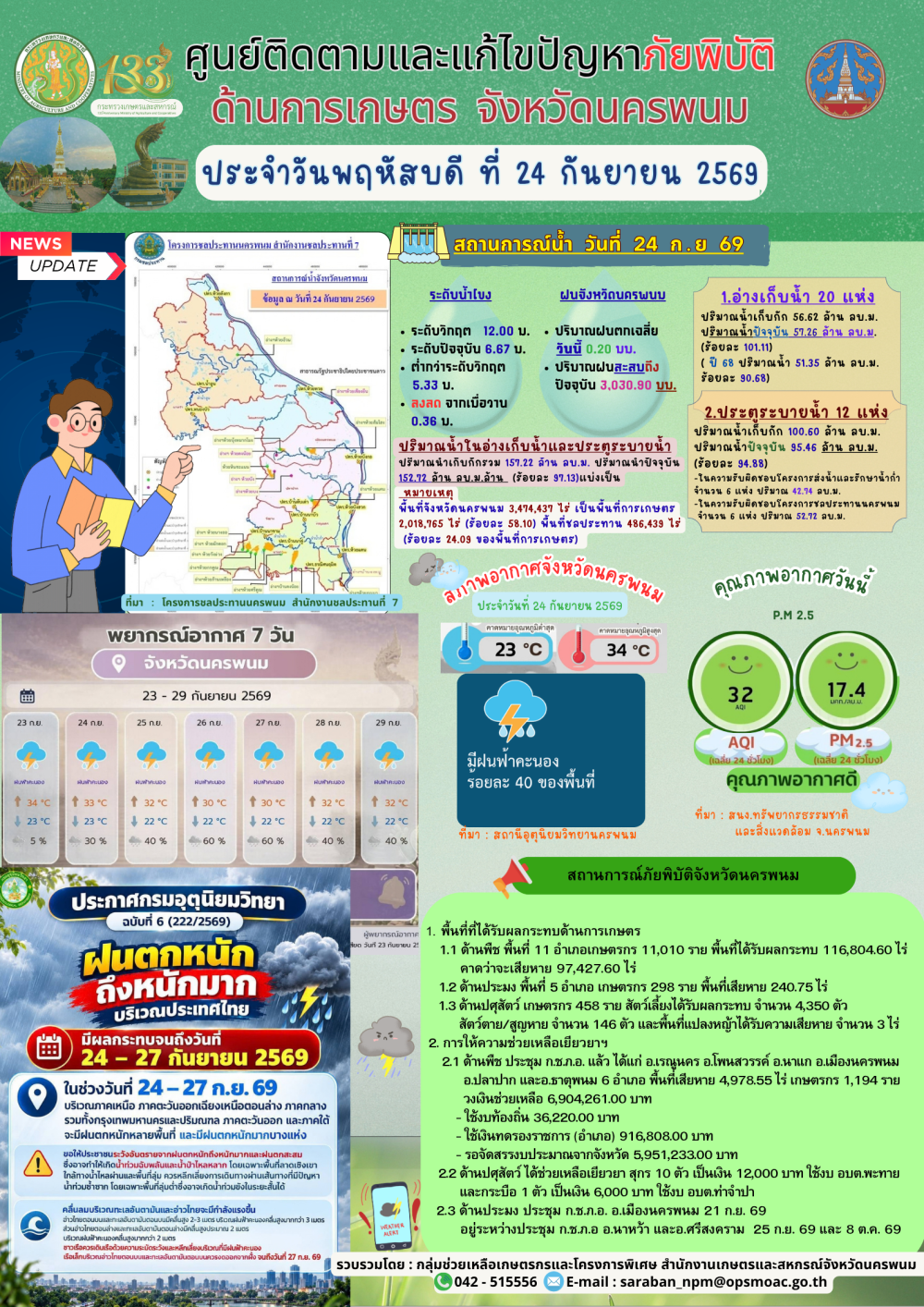 ศูนย์ติดตามและแก้ไขปัญหาภัยพิบัติด้านการเกษตร