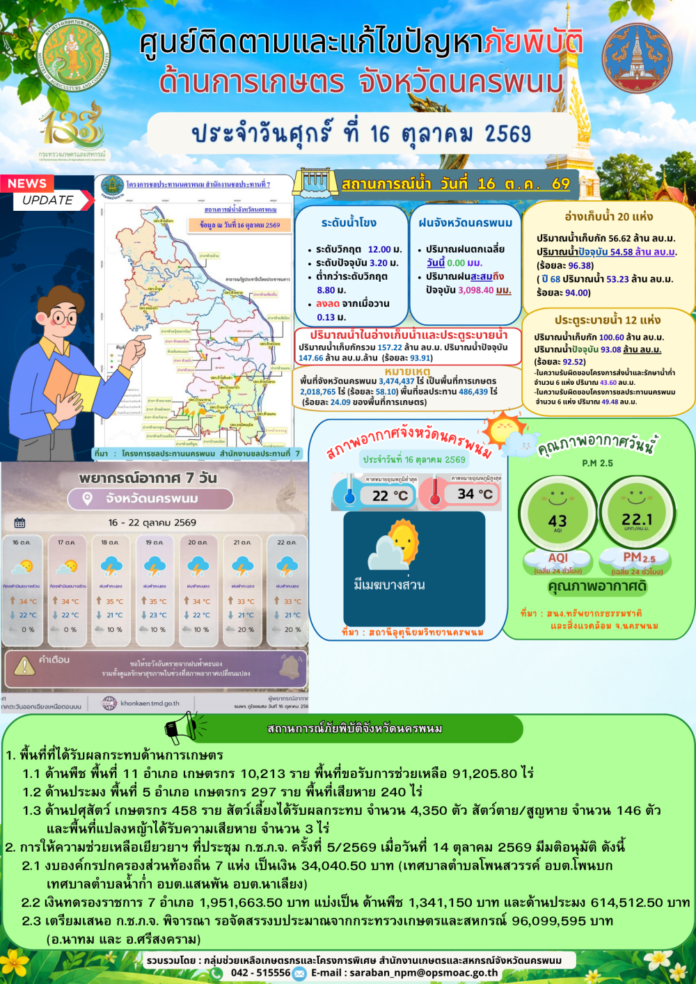 ศูนย์ติดตามและแก้ไขปัญหาภัยพิบัติด้านการเกษตร